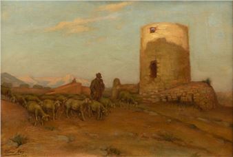 The old mill Oil on canvas - Étienne J. Mein