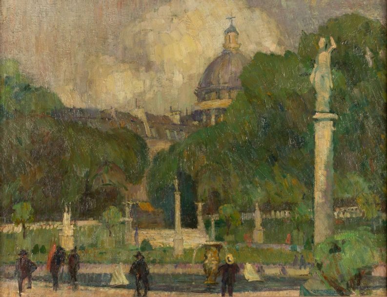 Charles René Darrieux | The Luxembourg Garden Basin Oil on canvas (1928 ...