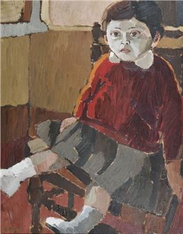 Paul ARENE (1929) Portrait of a little girl Oil on canvas signed lower left H - Paul Arene