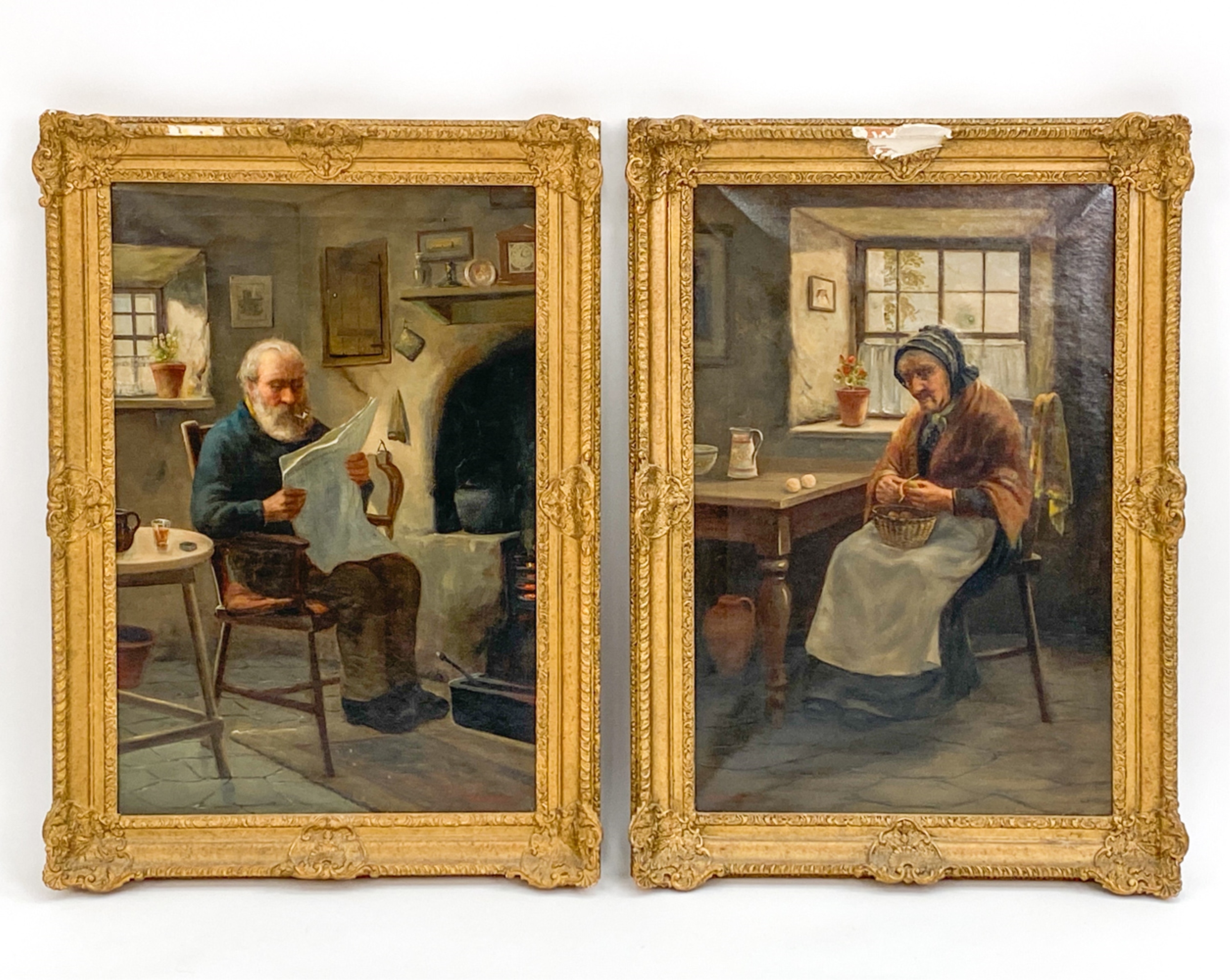 David Wood Haddon | 2) DAVID W. HADDON FL. (1884-1914) O/C PORTRAITS ...