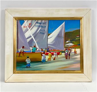 CONTEMPORARY ACRYLIC BEACH SCENE - Shari Erickson