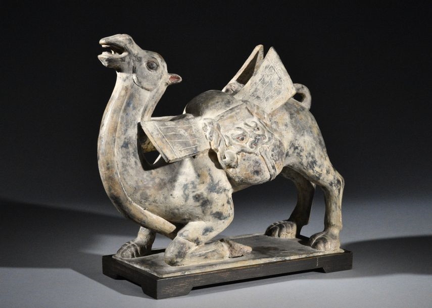 Artwork by Chinese School, 7th Century, CHINA, in the Tang style (618-907) Camel... - Lot 49 - De Baecque et Associés, Made of Terracotta