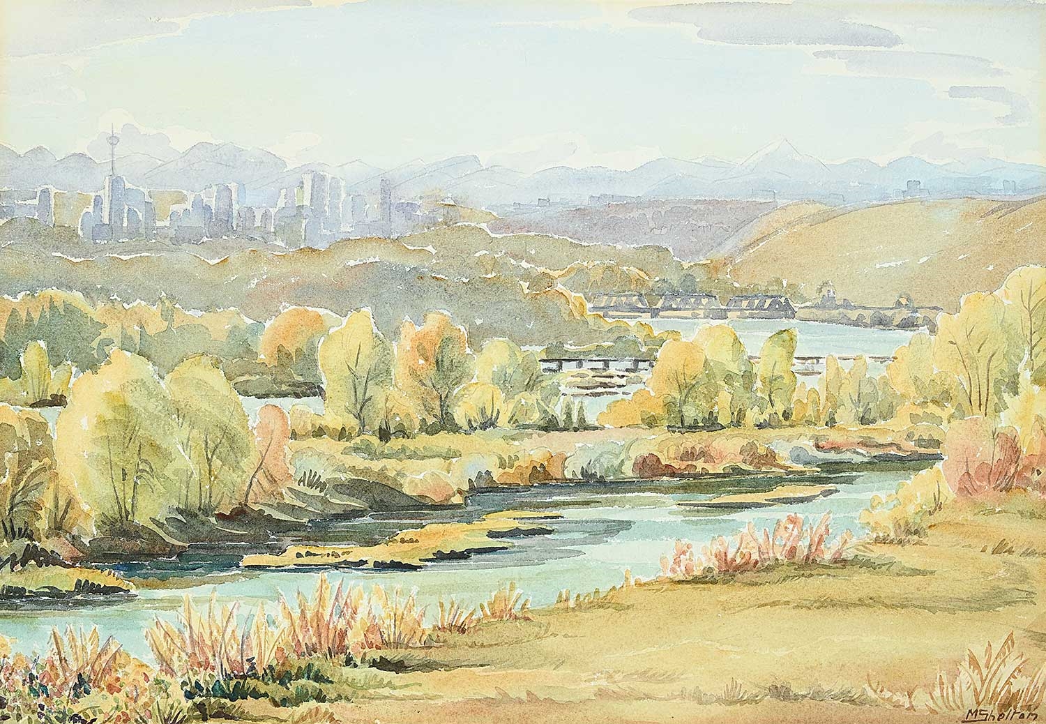 Margaret Shelton Calgary Skyline MutualArt