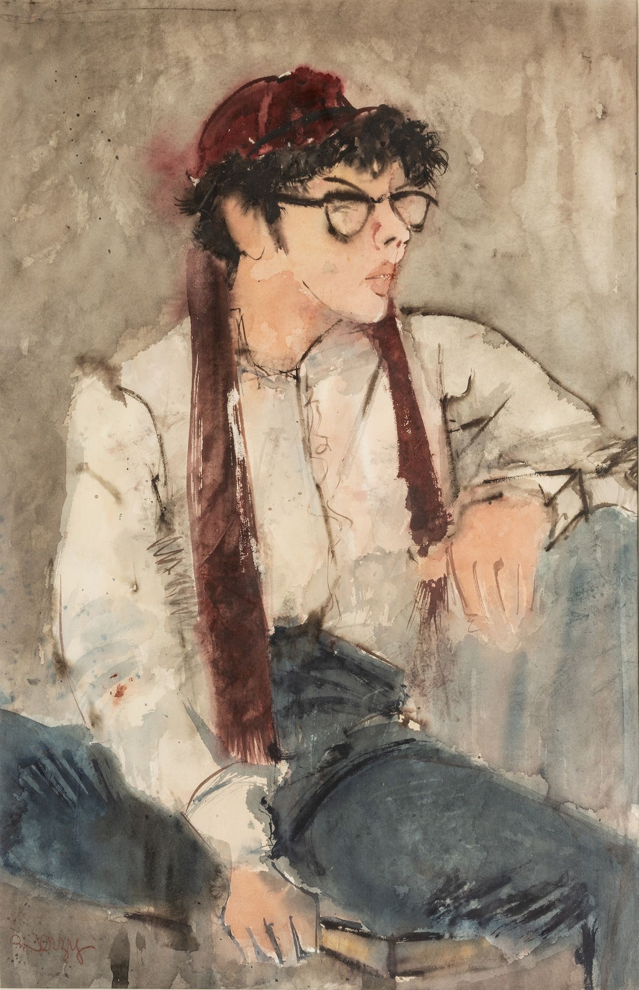 Young Man with Glasses by Richard Jerzy