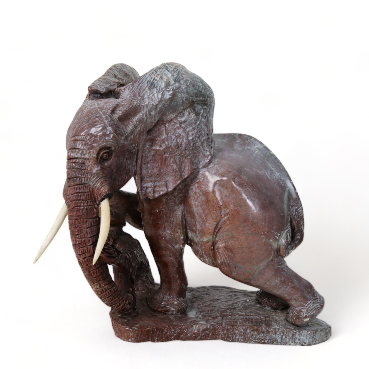 Artwork by Charles Muropa, CHARLES MUROPA, ELEFANTE EM PEDRA, Made of stone sculpture