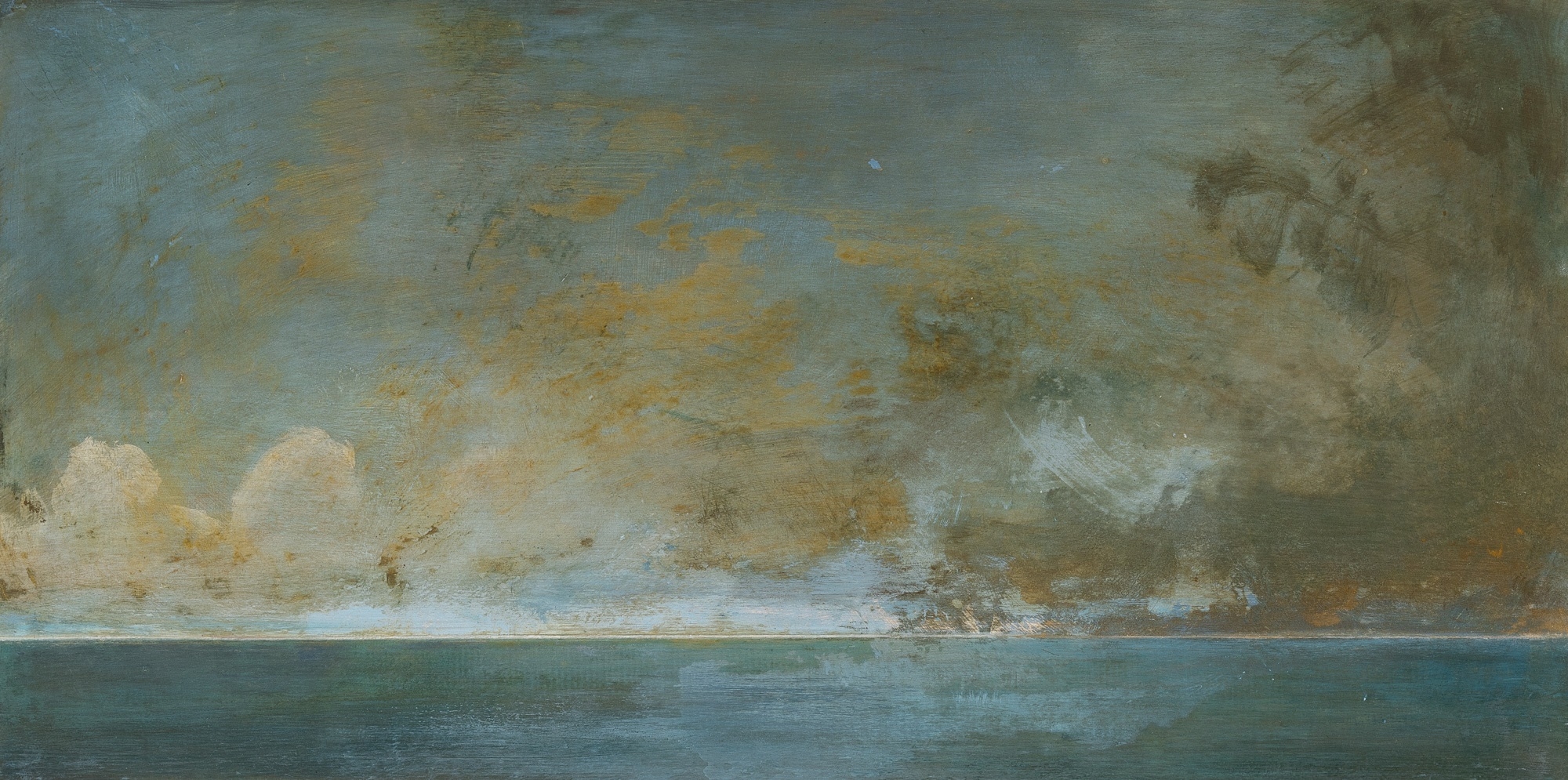 Artwork by Cynthia Knott, Escape, Made of Oil, encaustic and metallic on panel