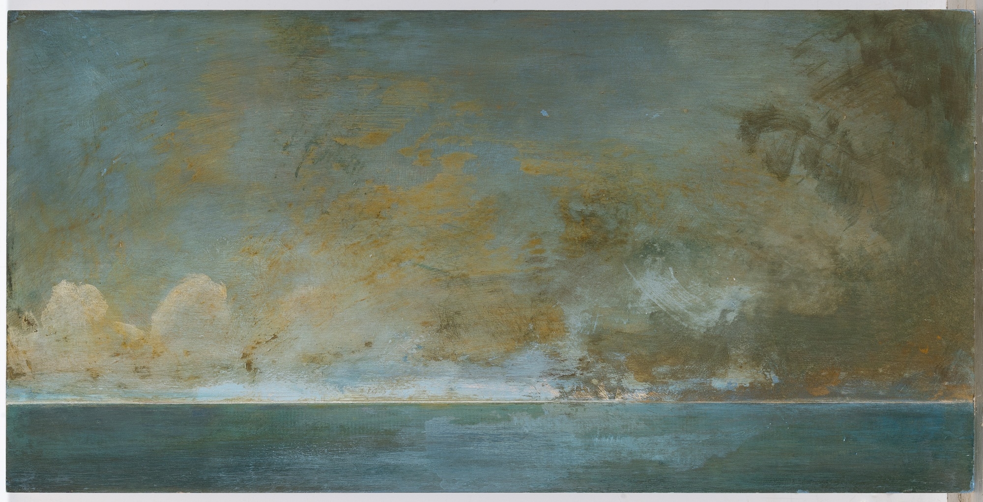 Artwork by Cynthia Knott, Escape, Made of Oil, encaustic and metallic on panel