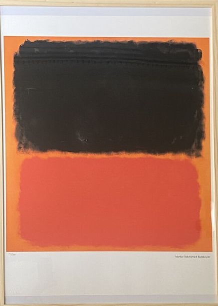 Mark Rothko | Mark ROTHKO, after Red and black square on orange ...