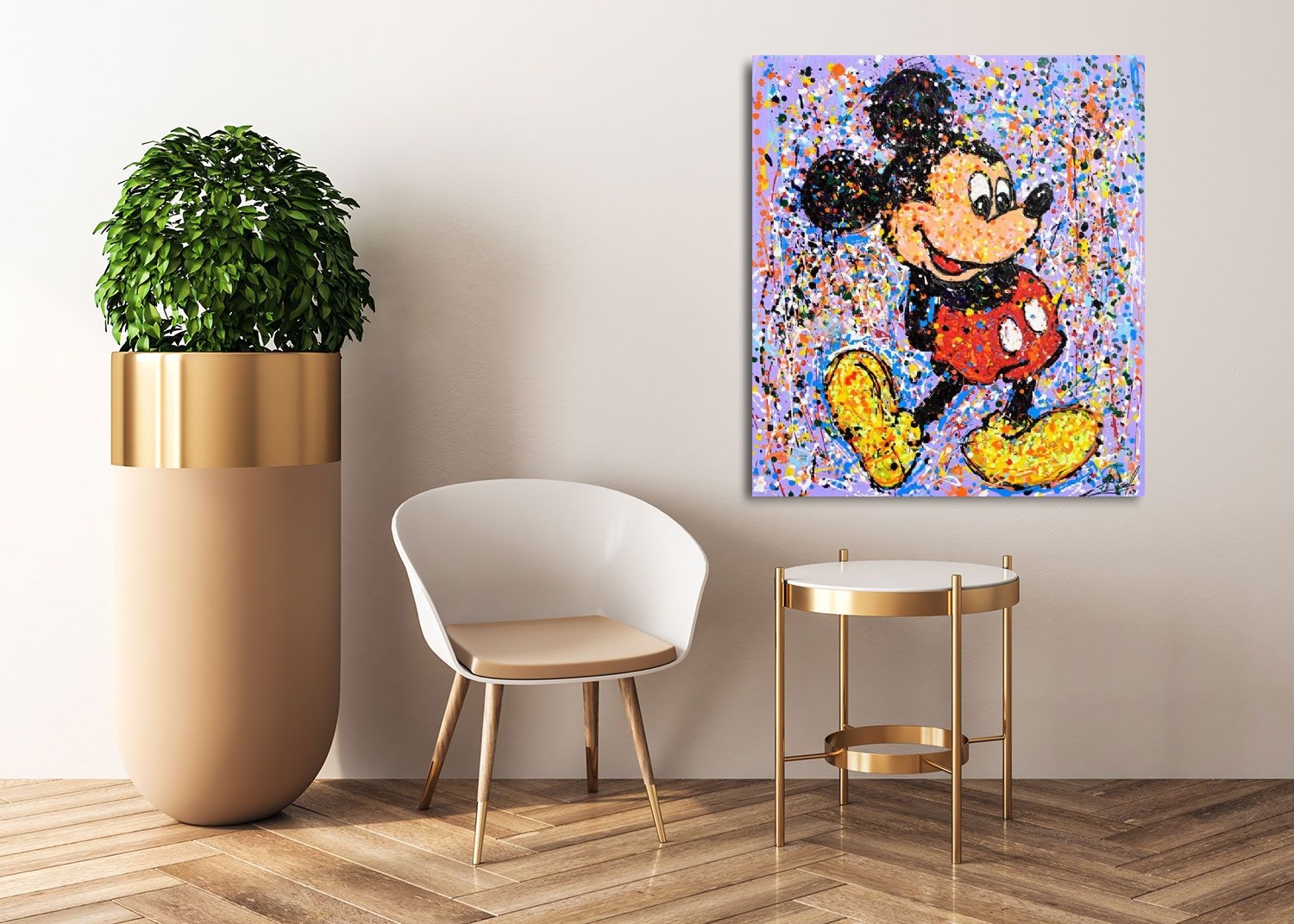 Artwork by Alberto Ricardo, Mickey Mouse (2023, Made of acrylic on canvas