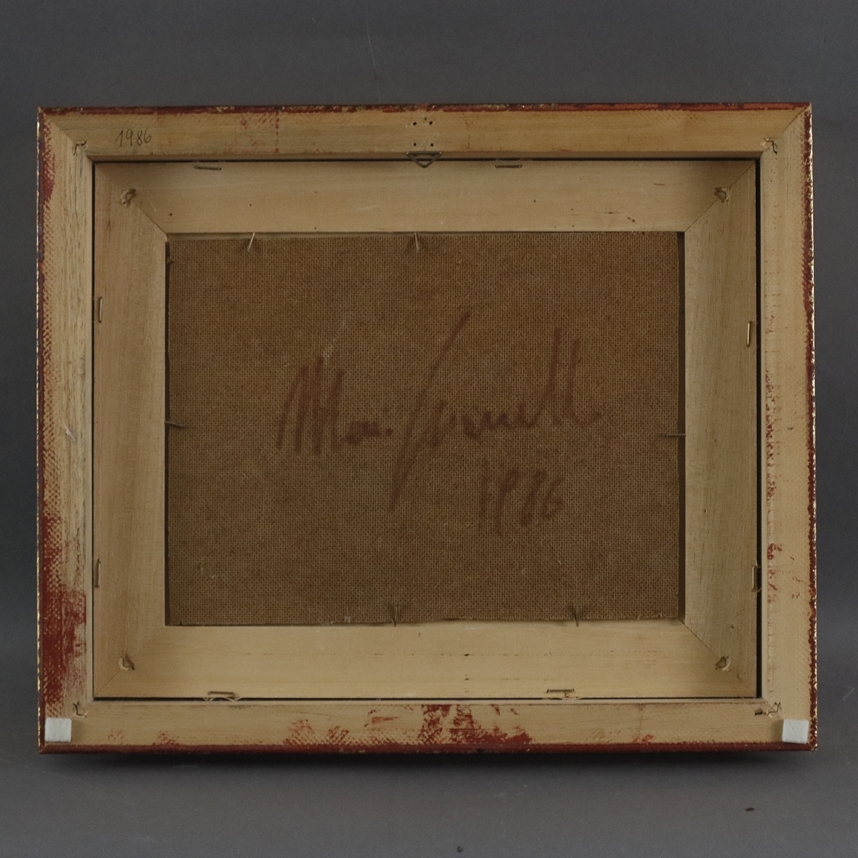 Artwork by Mario Gianello, Gianello, Mario (* 1935 in Bologna) - Bei der Ernte, Öl auf Holzfaserplatte, unten rechts signiert, Made of oil on wood