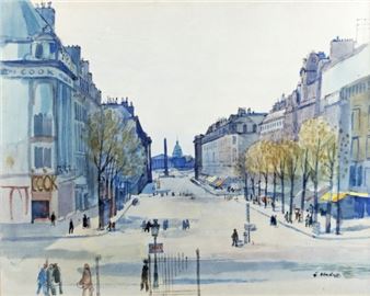 Am Place de la Concorde in Paris - Ernst Oberhoff