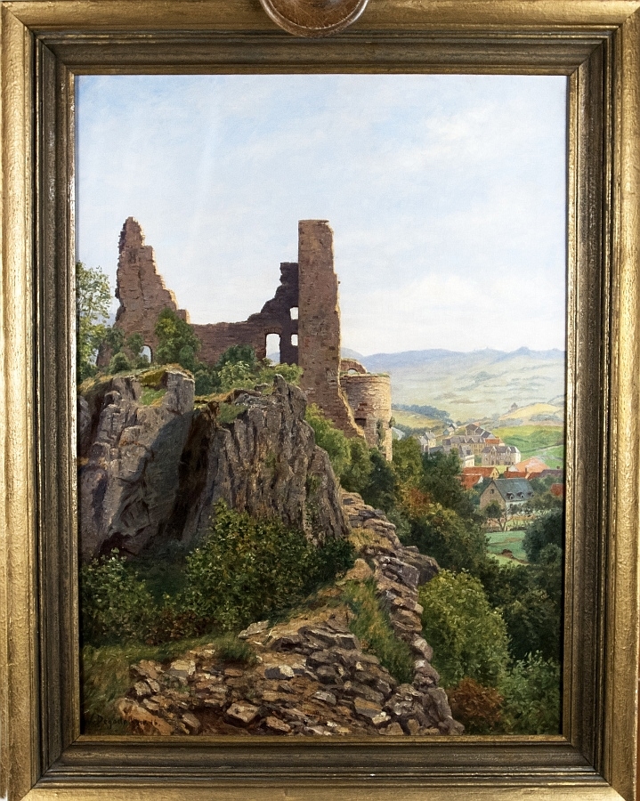 Artwork by Wilhelm Degode, Die Löwenburg bei Gerolstein, Made of Oil on canvas