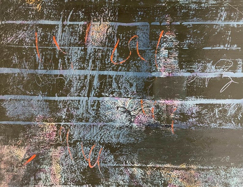 Artwork by Gilbert Pélissier, Gilbert PELISSIER (Born 1924) Four compositions Mixed media, Made of mixed media