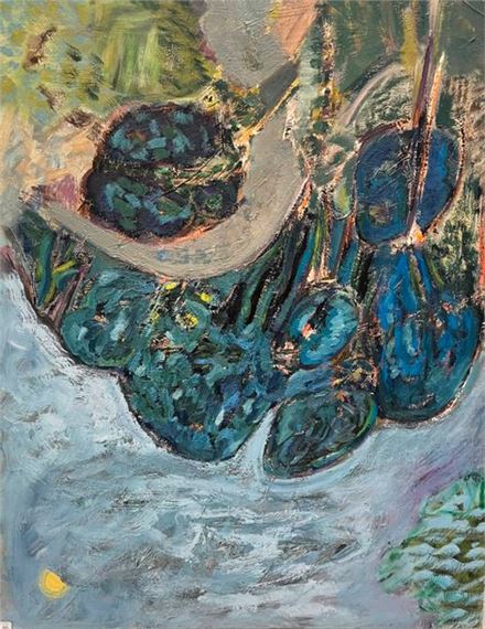 Gilbert PELISSIER (Born 1924) Two Compositions Mixed media on canvas by Gilbert Pélissier, Dated 2000