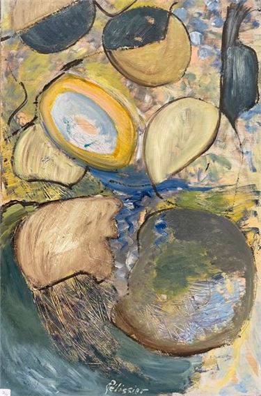 Gilbert PELISSIER (Born 1924) Five circular compositions Mixed media by Gilbert Pélissier, 1976