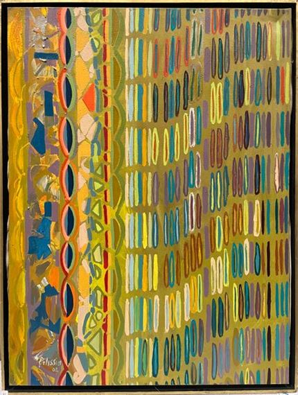 Gilbert PELISSIER (Born 1924) Etre tardif, 2002 Mixed media on canvas by Gilbert Pélissier, 2002