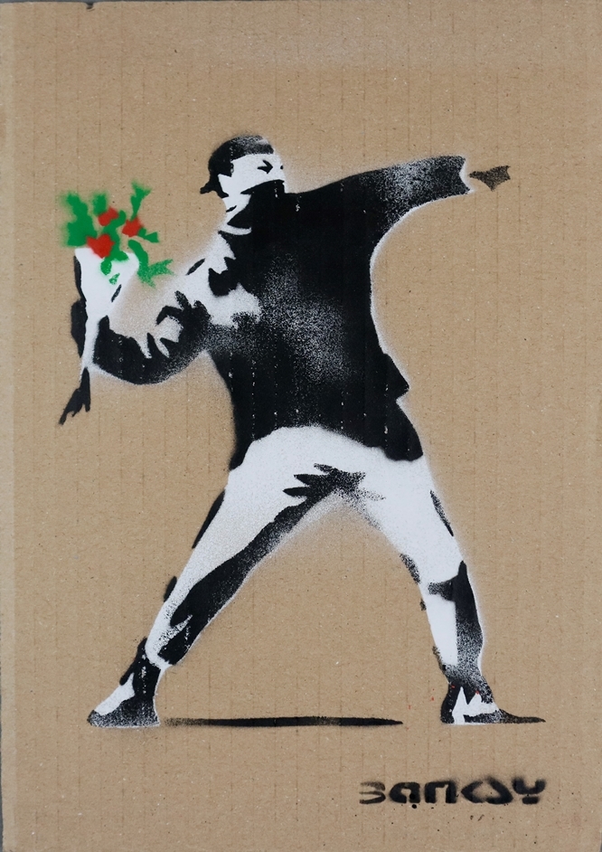Poster Banksy - Der Blumenwerfer