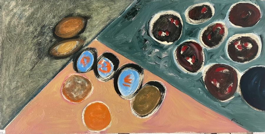 Artwork by Gilbert Pélissier, Gilbert PELISSIER (Born 1924) Four compositions Mixed media on canvas, Made of mixed media on canvas