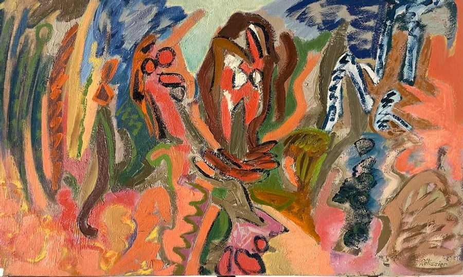 Artwork by Gilbert Pélissier, Gilbert PELISSIER (Born 1924) Four compositions Mixed media on canvas, Made of mixed media on canvas