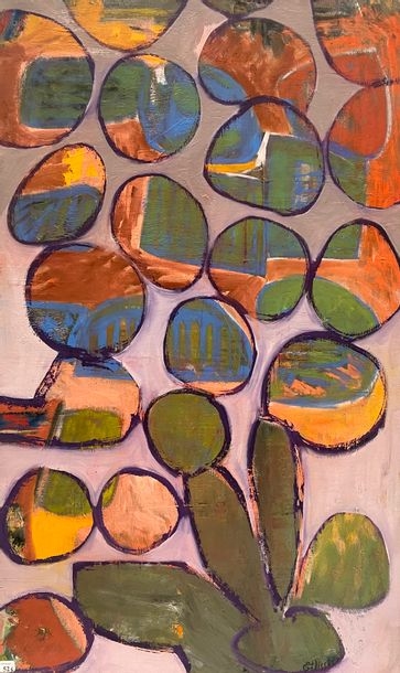 Artwork by Gilbert Pélissier, Gilbert PELISSIER (Born 1924) Four compositions Mixed media on canvas, Made of mixed media on canvas