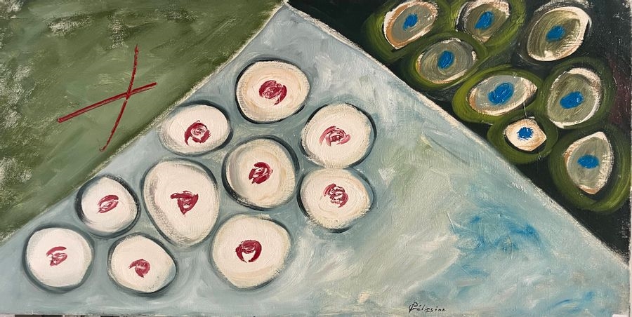 Artwork by Gilbert Pélissier, Gilbert PELISSIER (Born 1924) Four compositions Mixed media on canvas, Made of mixed media on canvas