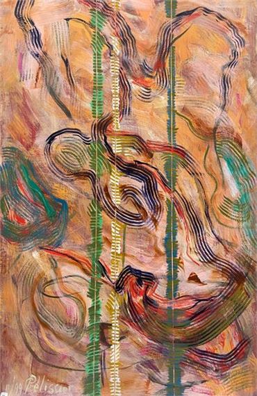 Gilbert PELISSIER (Born 1924) Two compositions Mixed media on canvas by Gilbert Pélissier, 1999