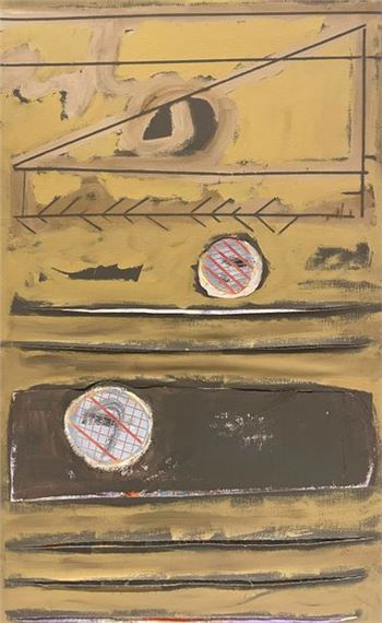 Gilbert PELISSIER (Born 1924) Two compositions Mixed media on canvas by Gilbert Pélissier, 1969