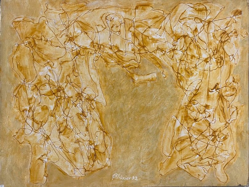 Artwork by Gilbert Pélissier, Gilbert PELISSIER (Born 1924) 4 Compositions Mixed media Signed, Made of mixed media