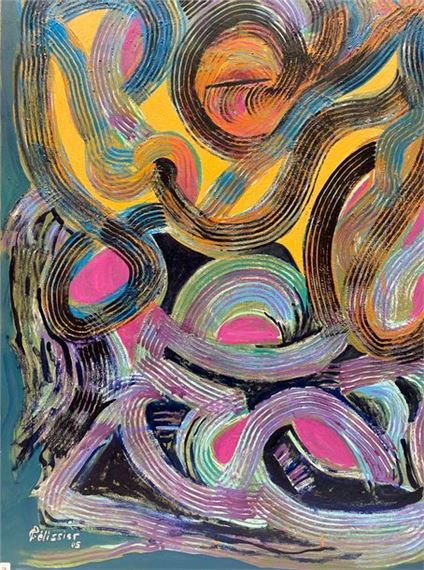 Gilbert PELISSIER (Born 1924) Two compositions Mixed media on canvas by Gilbert Pélissier, 1999