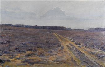 Paysage de campagne en hiver - Jules Rouffet