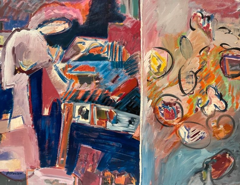 Artwork by Gilbert Pélissier, Gilbert PELISSIER (Born 1924) Three compositions Mixed media, Made of mixed media