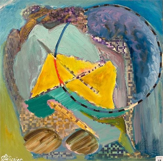 Gilbert PELISSIER (Born 1924) Five Compositions Mixed media by Gilbert Pélissier, 1987