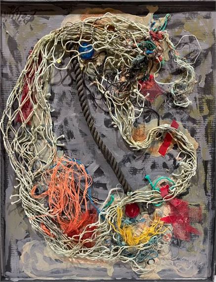 Gilbert PELISSIER (Born 1924) Five compositions Mixed media and collage