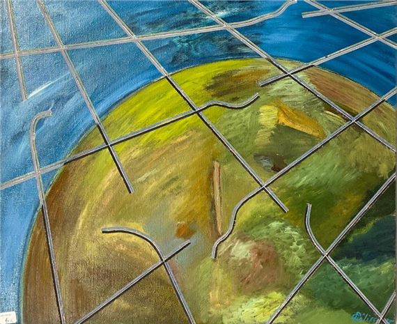 Gilbert PELISSIER (Born 1924) Four geometric compositions Mixed media Signed