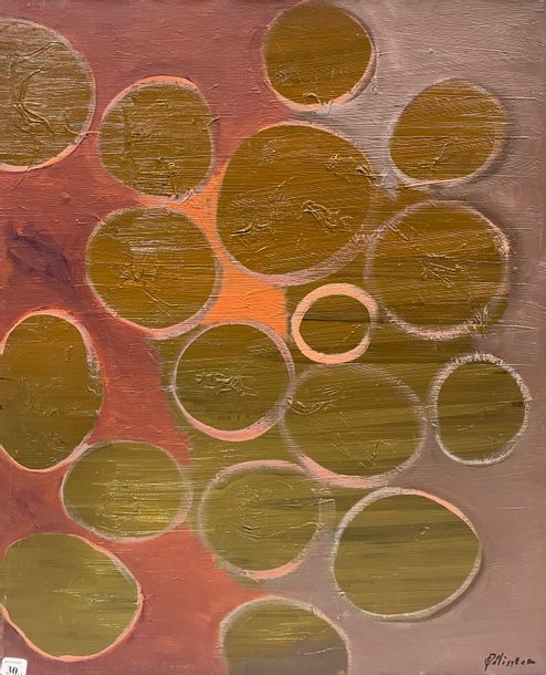 Artwork by Gilbert Pélissier, Gilbert PELISSIER (Born 1924) Seven circular compositions Mixed media, Made of mixed media