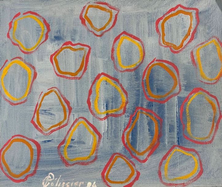 Artwork by Gilbert Pélissier, Gilbert PELISSIER (Born 1924) Seven circular compositions Mixed media, Made of mixed media