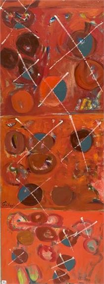 Gilbert PELISSIER (Born 1924) Four compositions Mixed media on canvas by Gilbert Pélissier