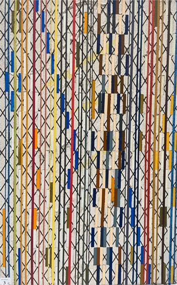 Gilbert PELISSIER (Born 1924) 5 Geometric compositions Mixed media Signed