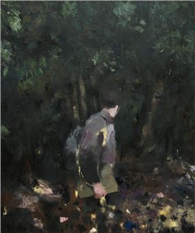 Enrico Freitag: Painter on his way to work - Rutger Brandt Gallery