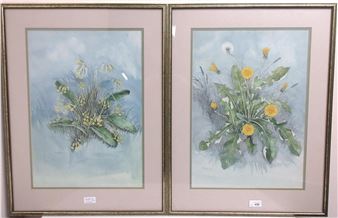 Botanical studies, pair of - Eleanor Patricia Dyson