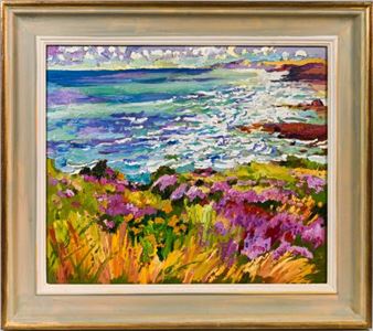 Heather and Surf - Widemouth Bay - Mary Martin