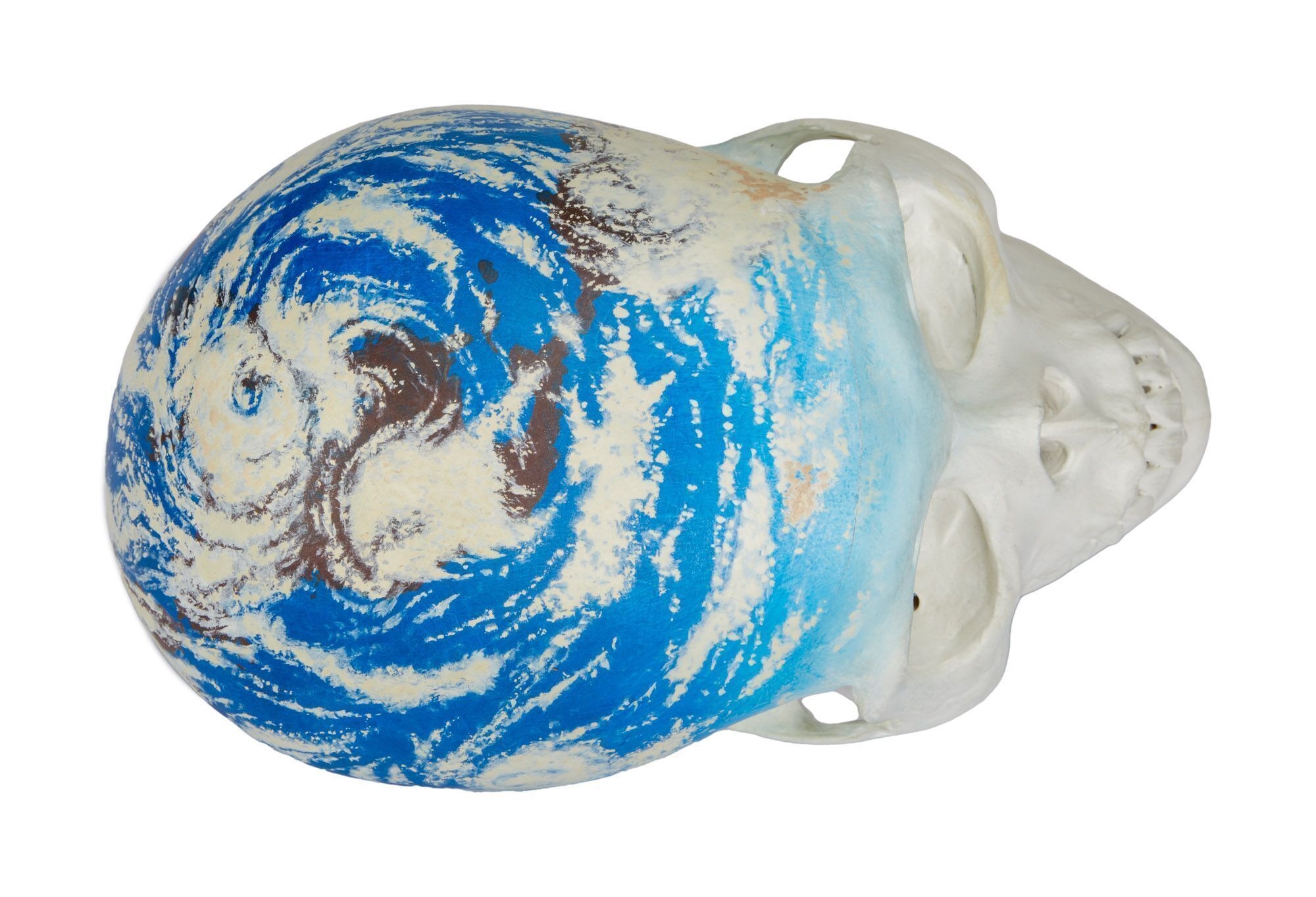 Artwork by Kerig Pope, Playboy | Kerig Pope Painted Plaster Skull, Made of painted plaster