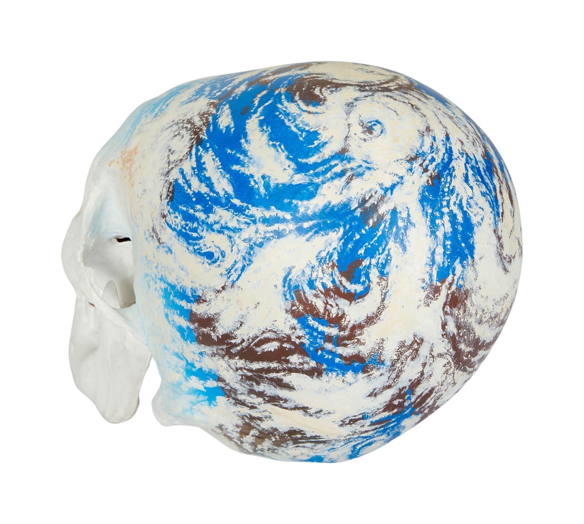 Artwork by Kerig Pope, Playboy | Kerig Pope Painted Plaster Skull, Made of painted plaster