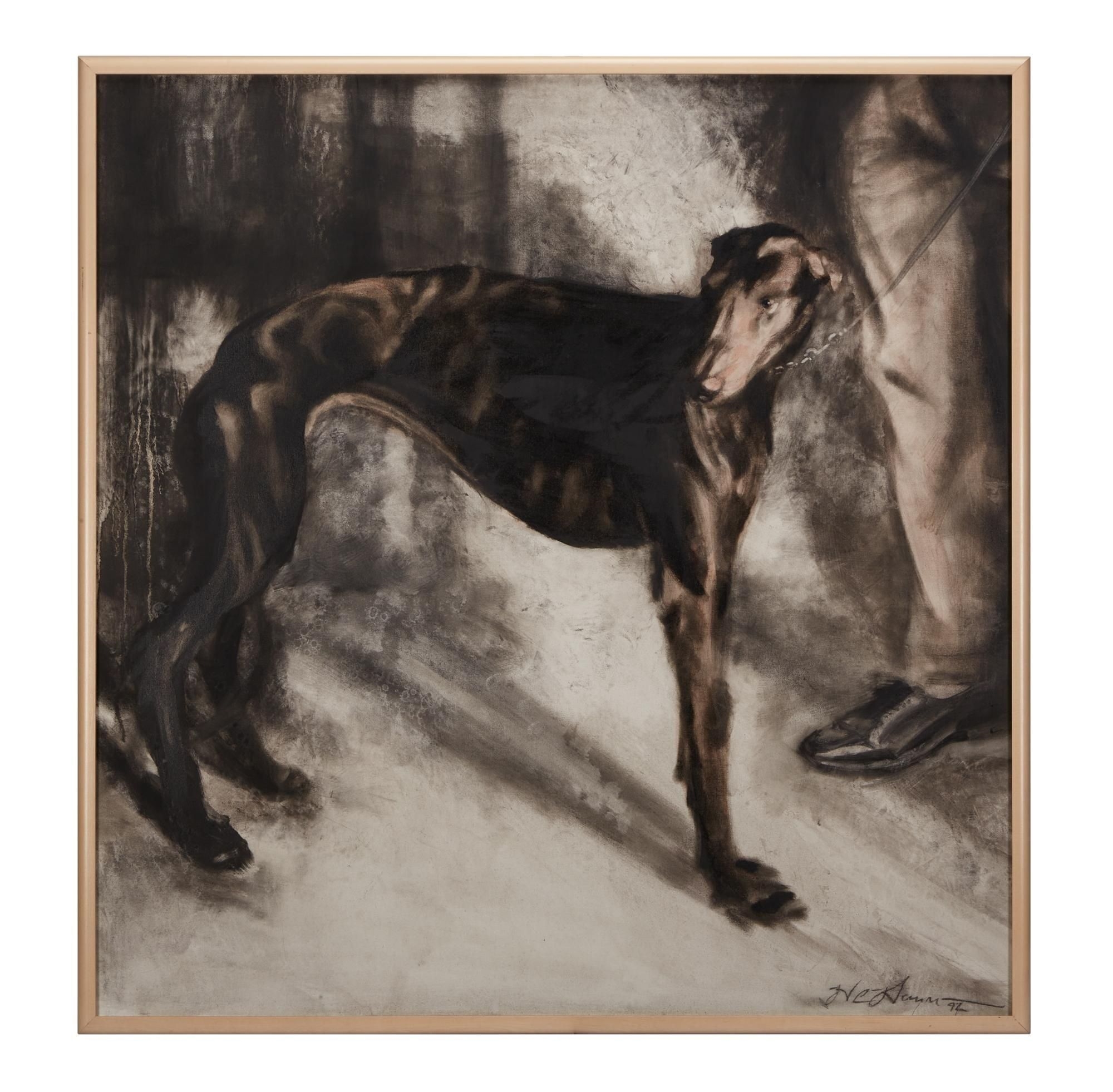 Playboy | H. Craig Hannah Greyhound Painting - H. Craig Hanna
