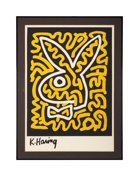Keith Haring | Playboy | Keith Haring Bunny II Serigraph | MutualArt