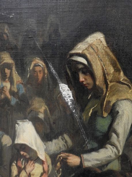 Artwork by Alexandre-Marie Guillemin, Brittany - The funeral procession, Made of oil on canvas