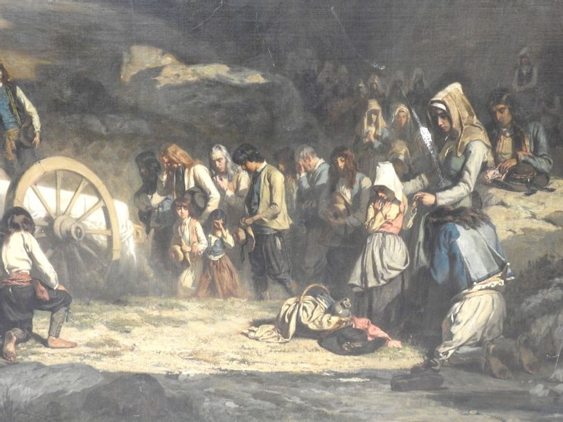 Artwork by Alexandre-Marie Guillemin, Brittany - The funeral procession, Made of oil on canvas