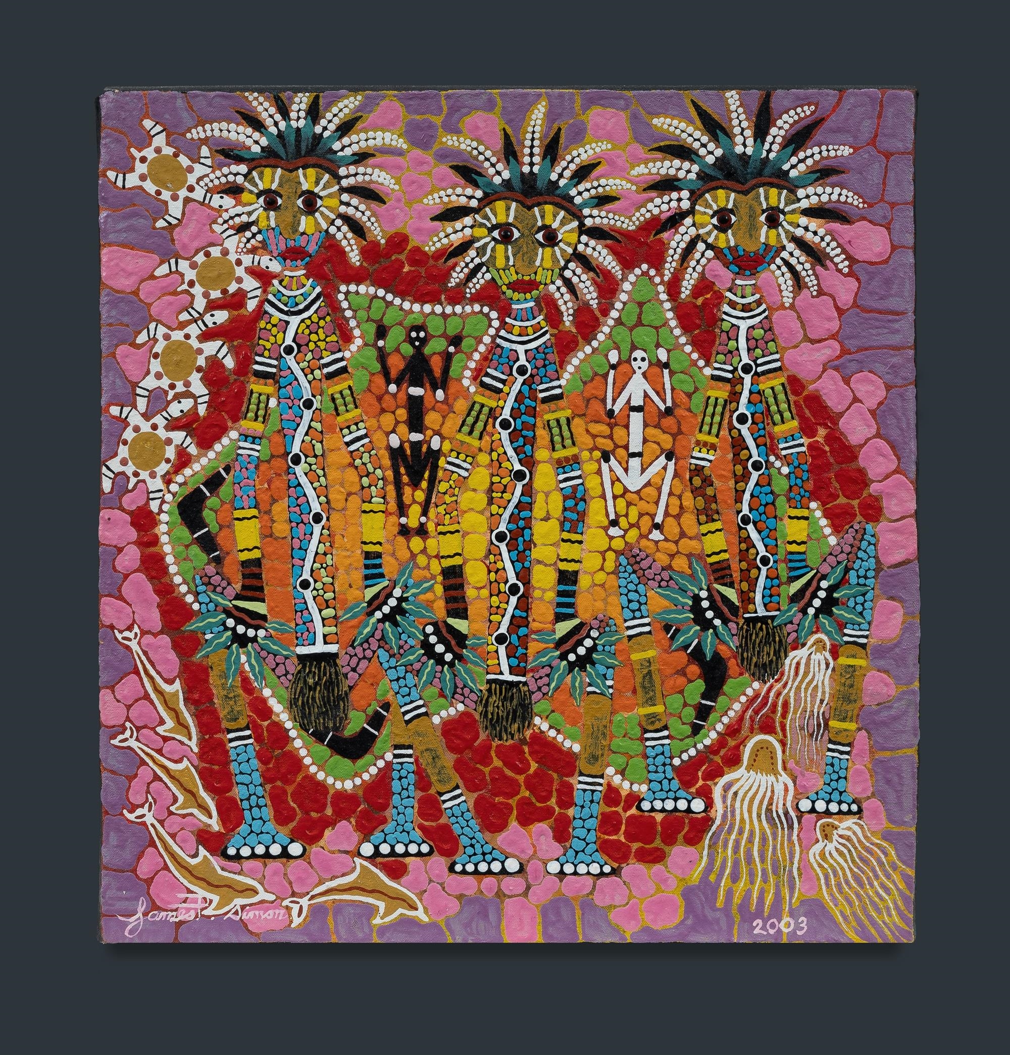 Artwork by James P. Simon, Three Brothers, Made of Acrylic on Canvas