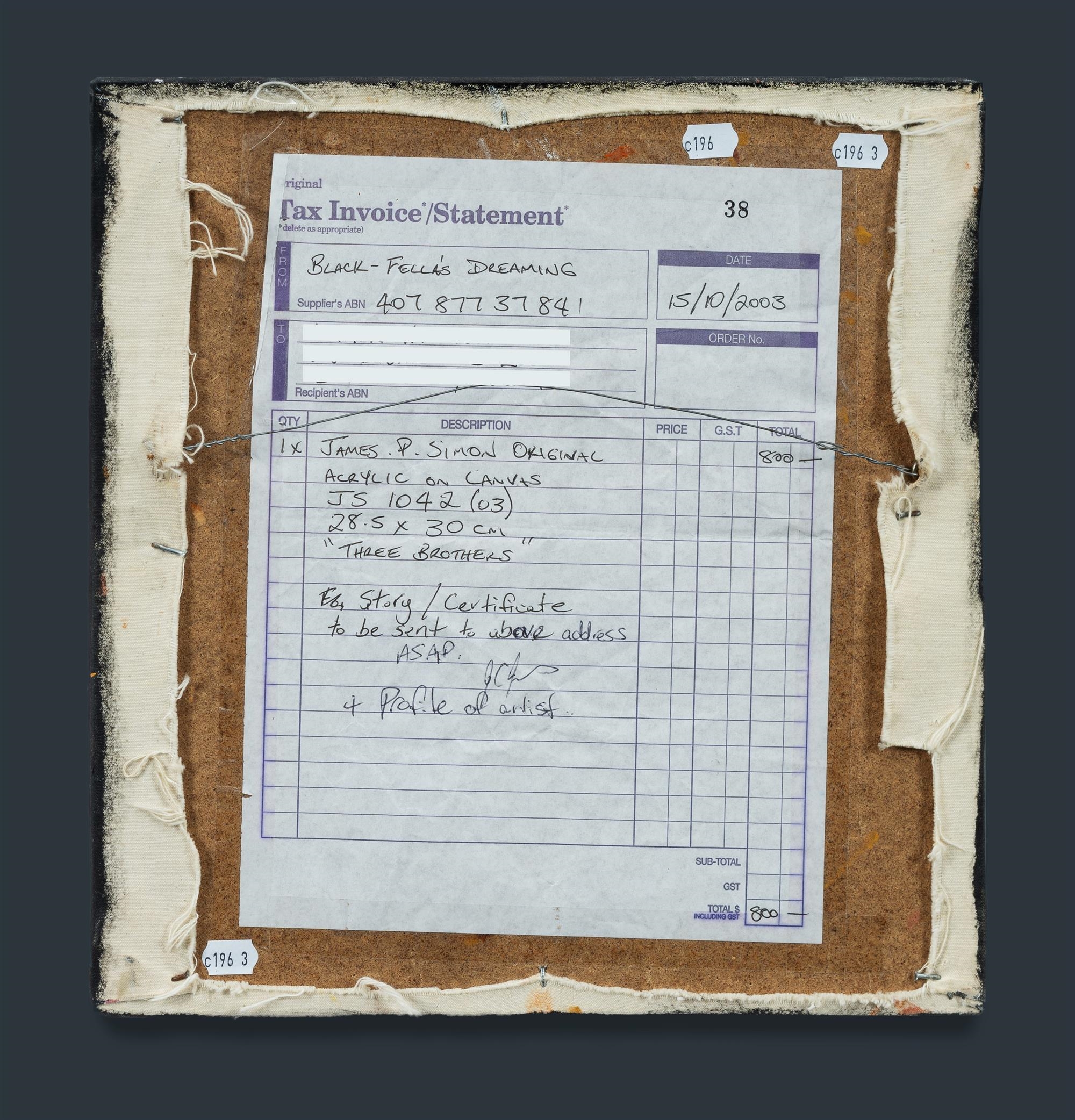 Artwork by James P. Simon, Three Brothers, Made of Acrylic on Canvas