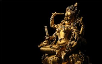 STATUETTE DE SHRI DEVI EN ALLIAGE DE CUIVRE DORÉ - Sonam Gyaltsen